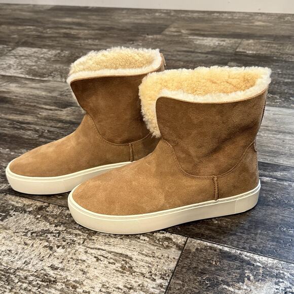 UGG Boots Womens Size 8 Brown Neumel Platform Shearling Lined Suede Winter Shoes - Picture 11 of 14